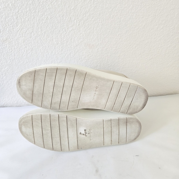 Vince Benfield Leather Platform Sneakers Cafe Au Lait Color Size 38.5 or US 8 - Picture 9 of 15